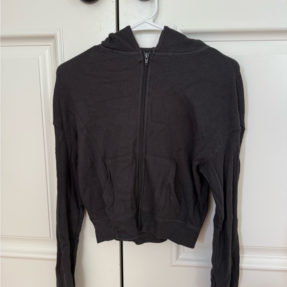 SKIMS Dark Gray Zip-Up Jacket